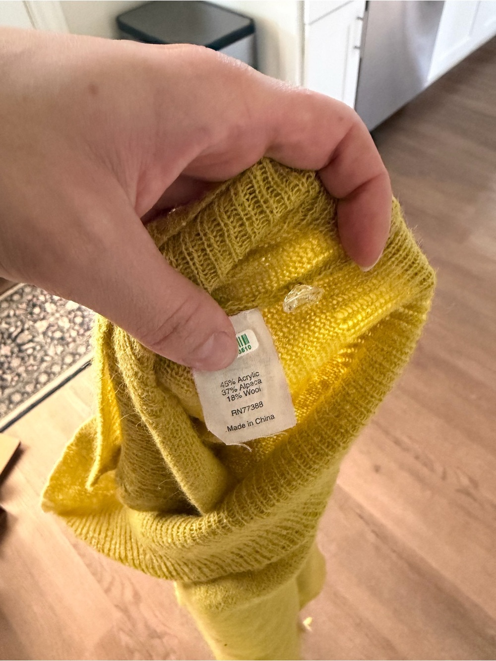 J. Crew Chartreuse Wool Blend Button Up Cardigan Sweater Size Small - Picture 10 of 10